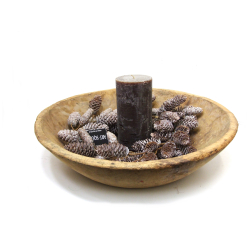 Misa z drewna egzotycznego Brąz 52cm